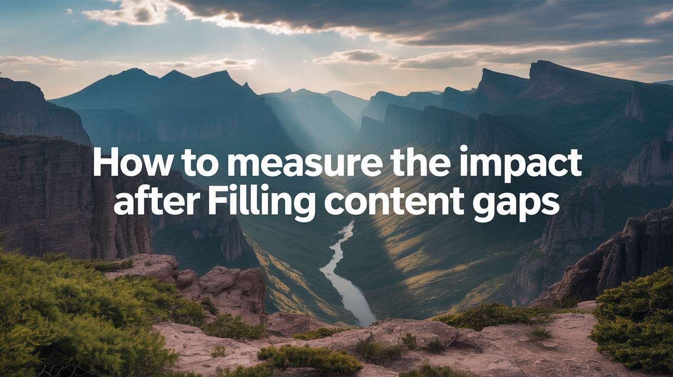 How to Measure the Impact After Filling Content Gaps
