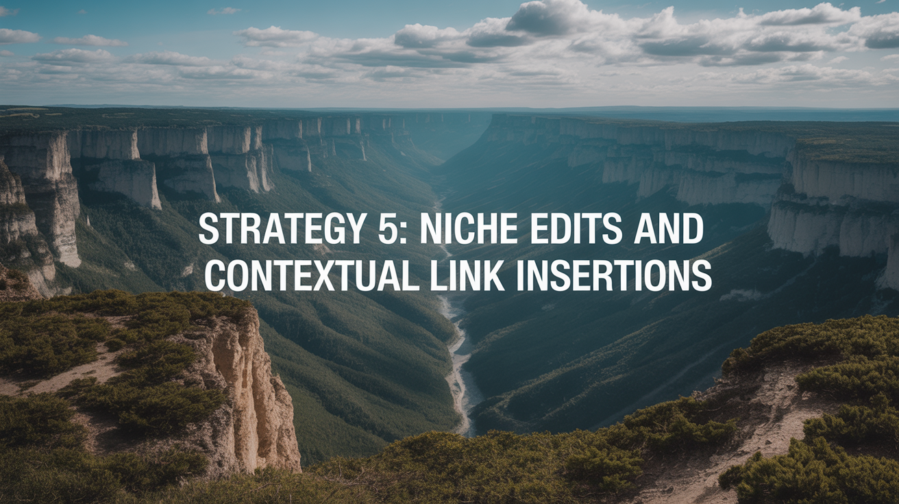 Strategy 5: Niche Edits and Contextual Link Insertions