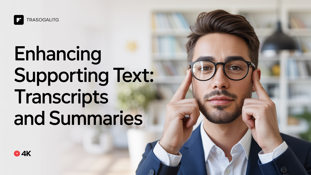 Enhancing Supporting Text: Transcripts and Summaries