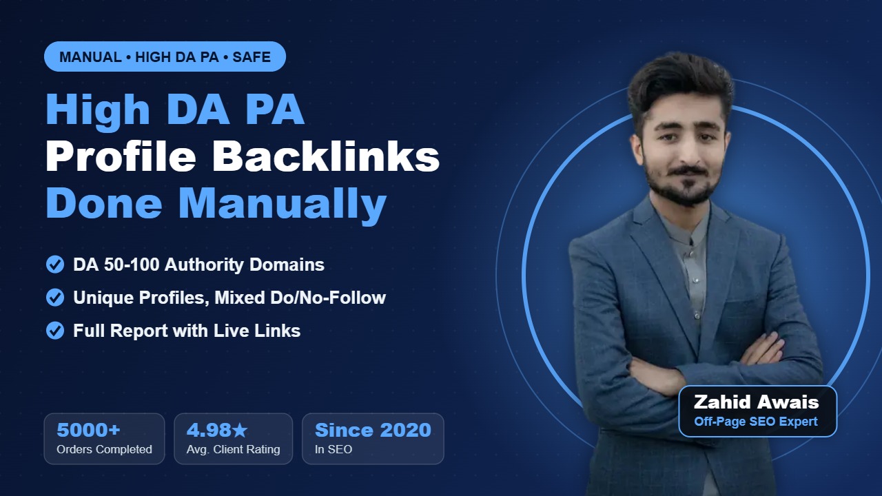 I will create high DA PA profile backlinks manually to boost your SEO rankings